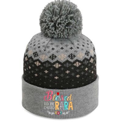 Blessed To Be Called Rara Colorful Art The Baniff Cuffed Pom Beanie