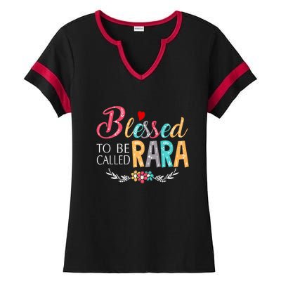 Blessed To Be Called Rara Colorful Art Ladies Halftime Notch Neck Tee