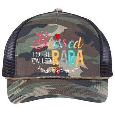 Blessed To Be Called Rara Colorful Art Retro Rope Trucker Hat Cap