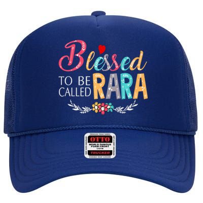 Blessed To Be Called Rara Colorful Art High Crown Mesh Back Trucker Hat