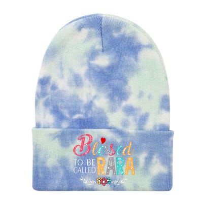 Blessed To Be Called Rara Colorful Art Tie Dye 12in Knit Beanie