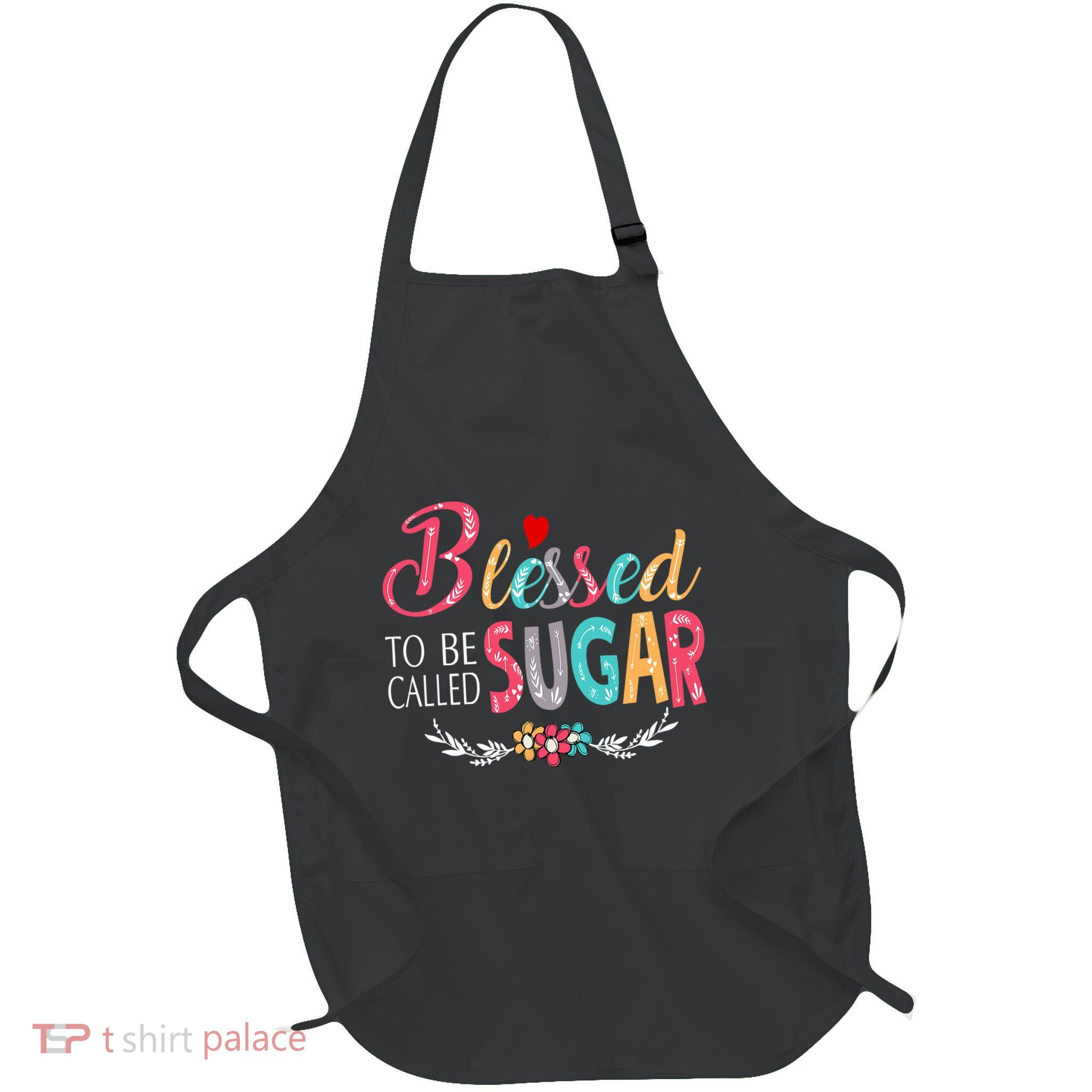 Blessed To Be Called Sugar Colorful Art Full-Length Apron With Pockets