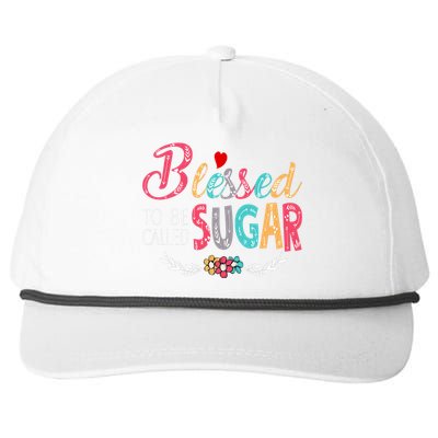 Blessed To Be Called Sugar Colorful Art Snapback Five-Panel Rope Hat