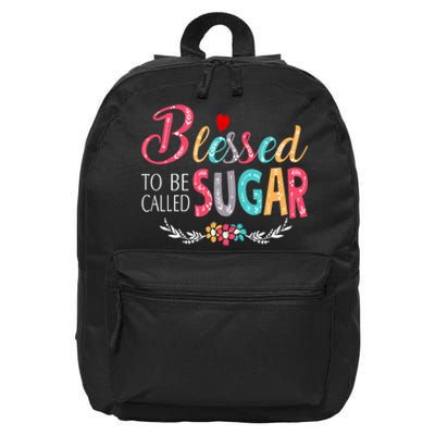 Blessed To Be Called Sugar Colorful Art 16 in Basic Backpack