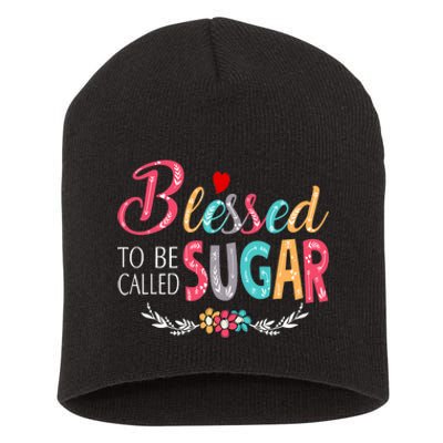 Blessed To Be Called Sugar Colorful Art Short Acrylic Beanie