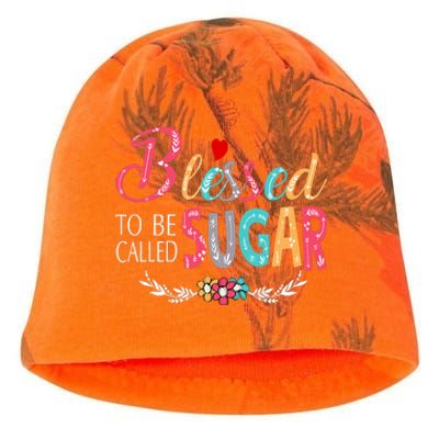 Blessed To Be Called Sugar Colorful Art Kati - Camo Knit Beanie