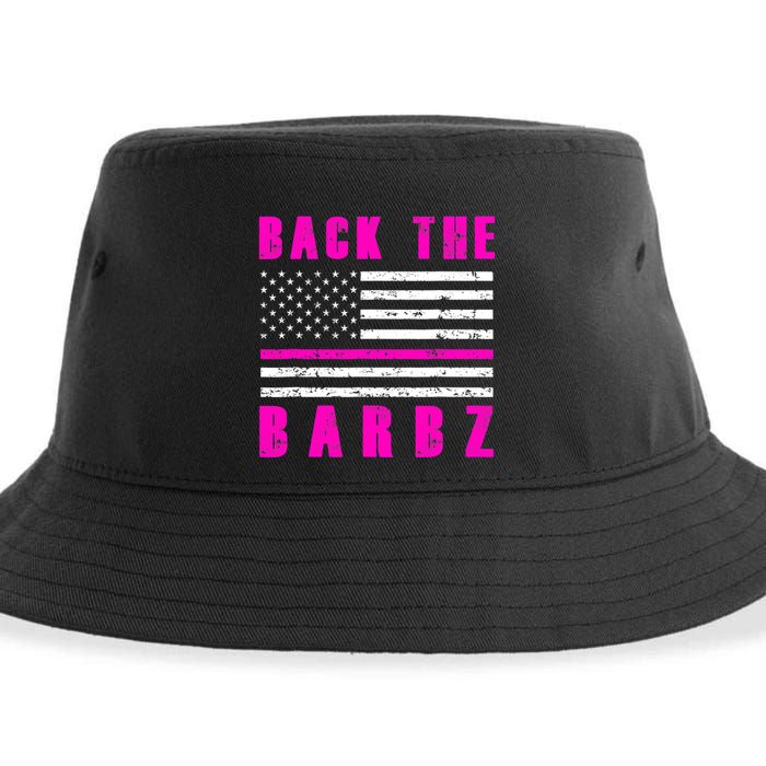 Back The Barbz Flag Love Barbs 4th Of July Sustainable Bucket Hat