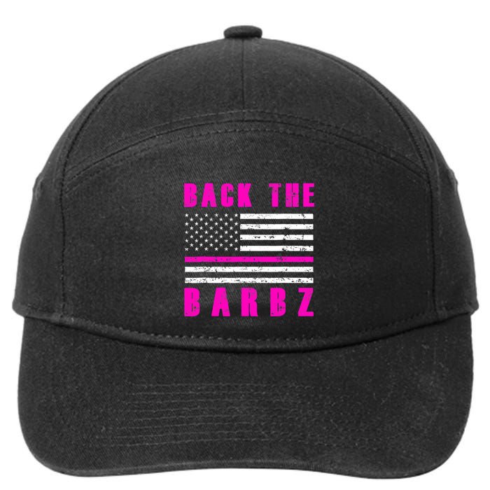 Back The Barbz Flag Love Barbs 4th Of July 7-Panel Snapback Hat