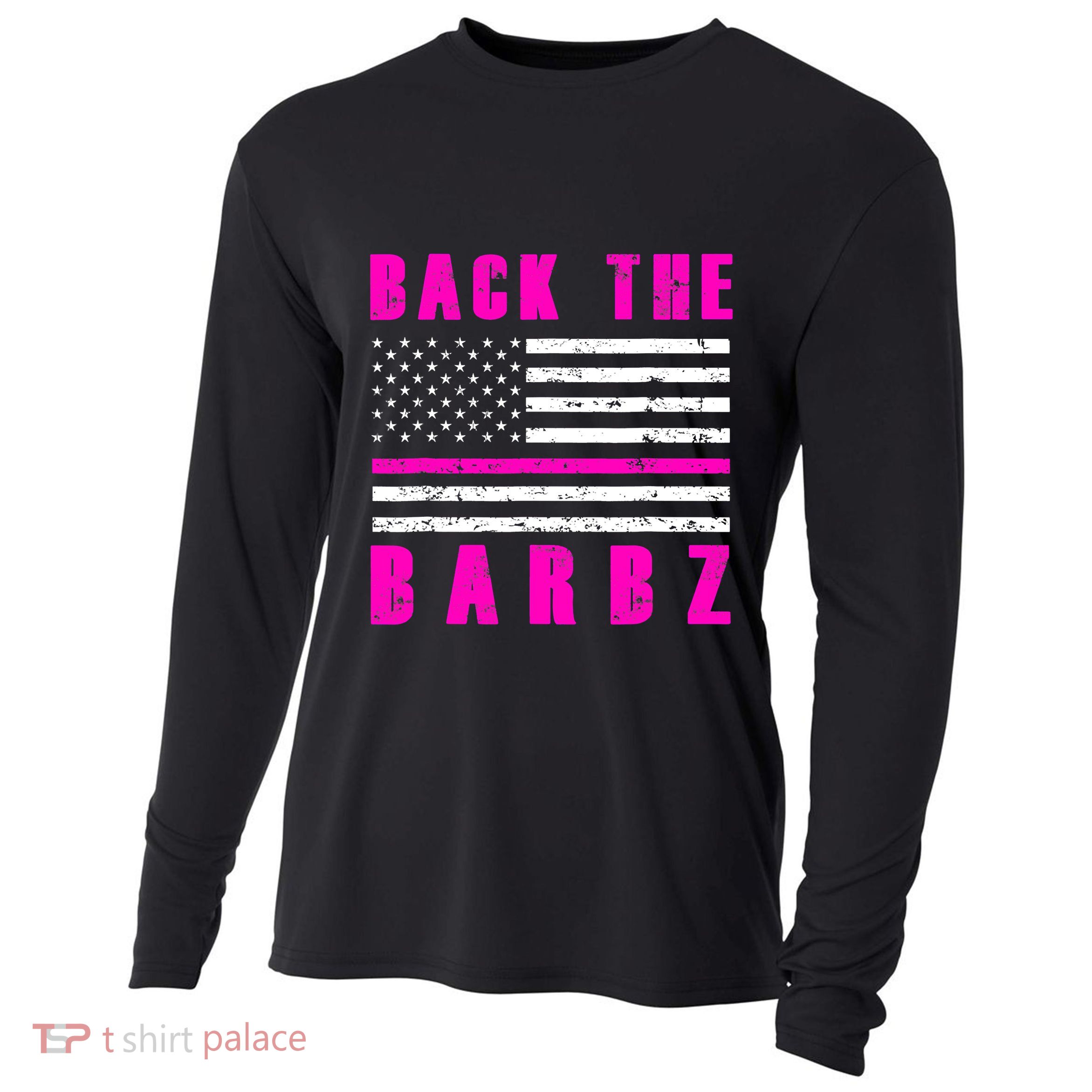 Back The Barbz Flag Love Barbs 4th Of July Cooling Performance Long Sleeve Crew