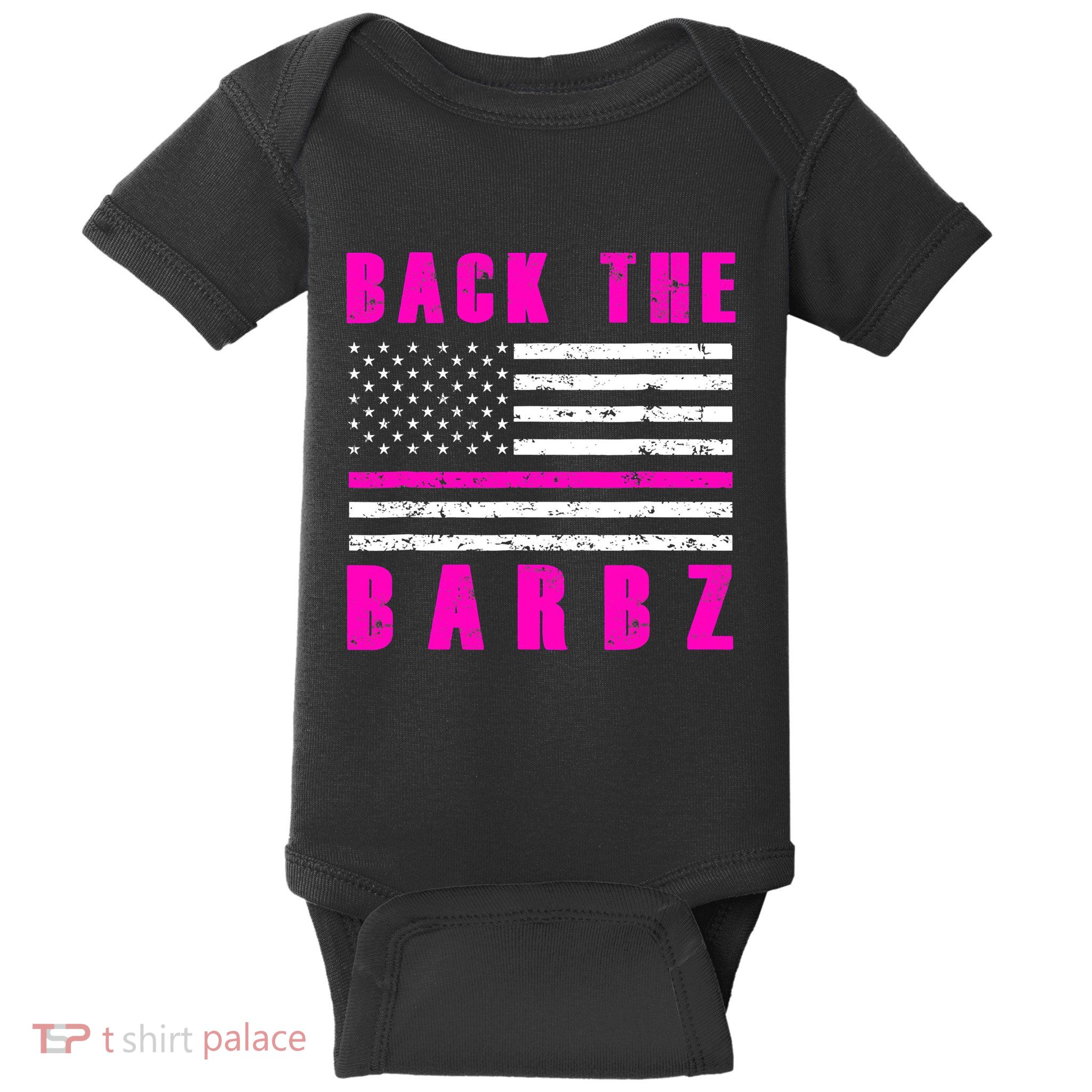 Back The Barbz Flag Love Barbs 4th Of July Baby Bodysuit