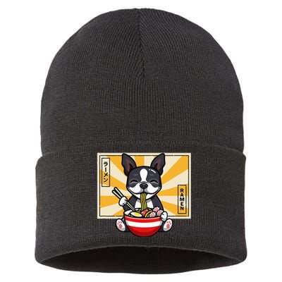 Boston Terrier Sustainable Knit Beanie