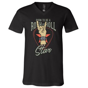 Born To Be Rock And Roll Stan V-Neck T-Shirt