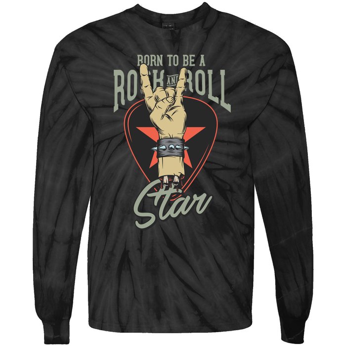 Born To Be Rock And Roll Stan Tie-Dye Long Sleeve Shirt