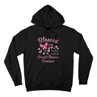 Blessed To Be Called Breast Cancer Survivor Pink Butterfly Hoodie