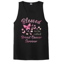 Blessed To Be Called Breast Cancer Survivor Pink Butterfly PosiCharge Competitor Tank