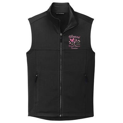 Blessed To Be Called Breast Cancer Survivor Pink Butterfly Collective Smooth Fleece Vest