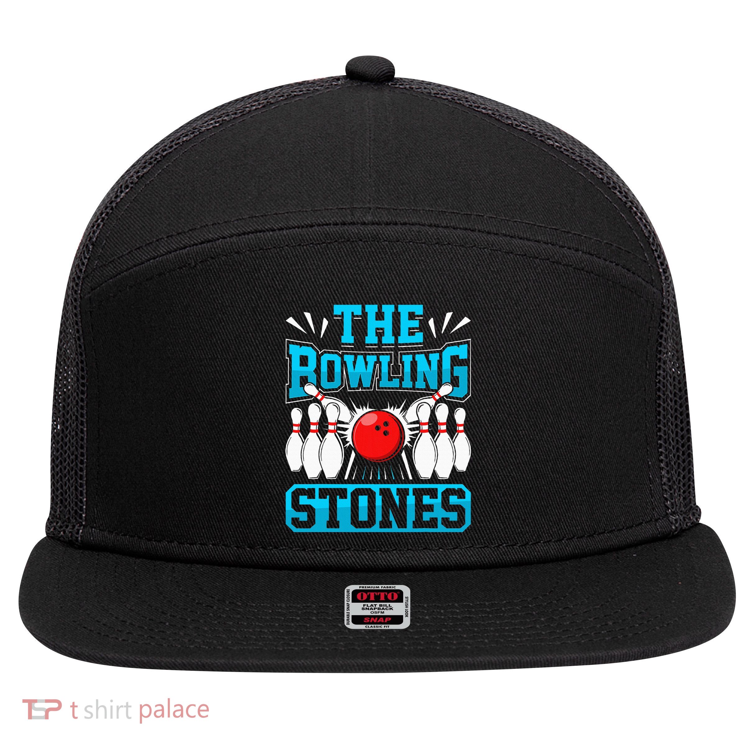Bowling The Bowling Stones 7 Panel Mesh Trucker Snapback Hat