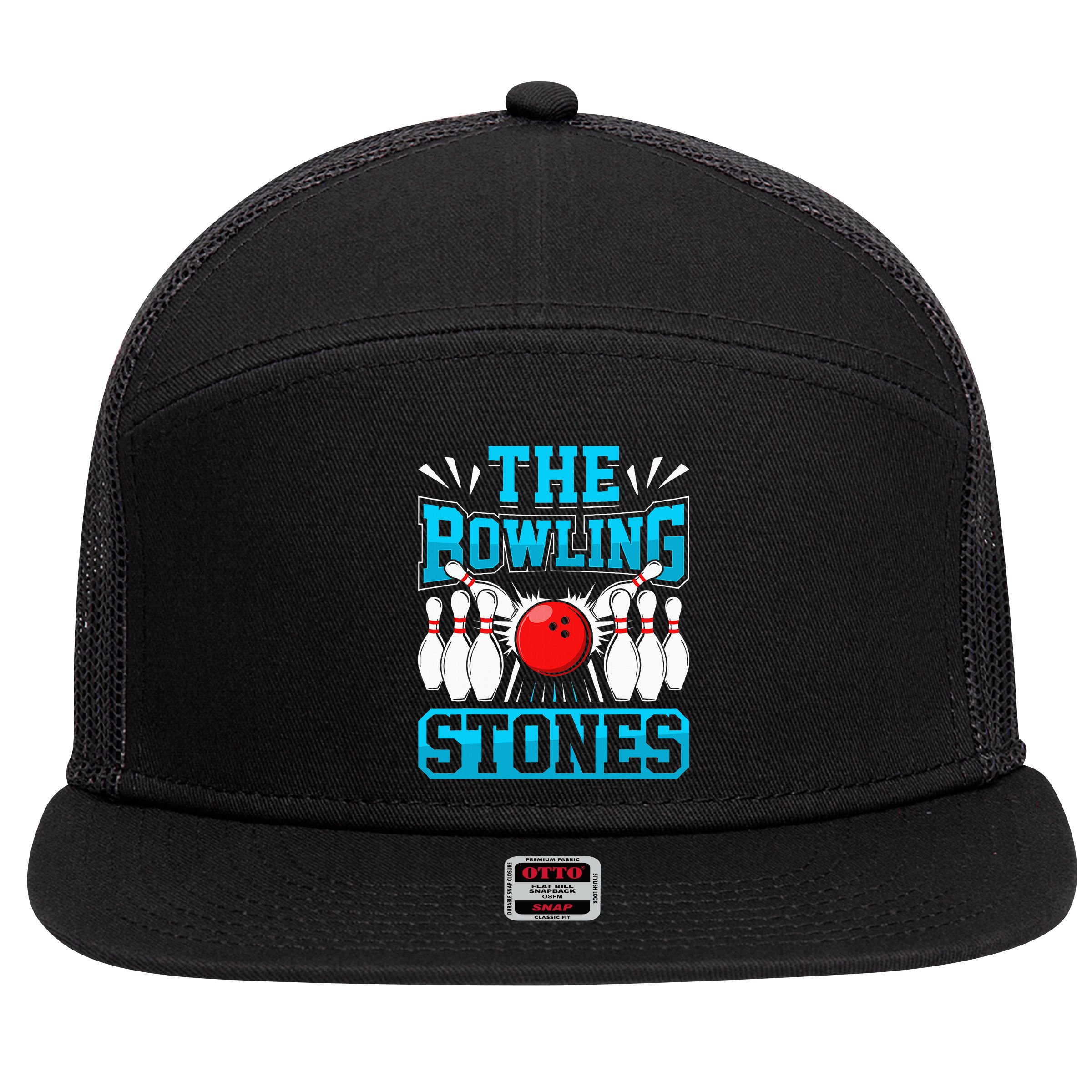 Bowling The Bowling Stones 7 Panel Mesh Trucker Snapback Hat