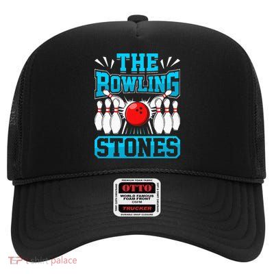 Bowling The Bowling Stones High Crown Mesh Back Trucker Hat