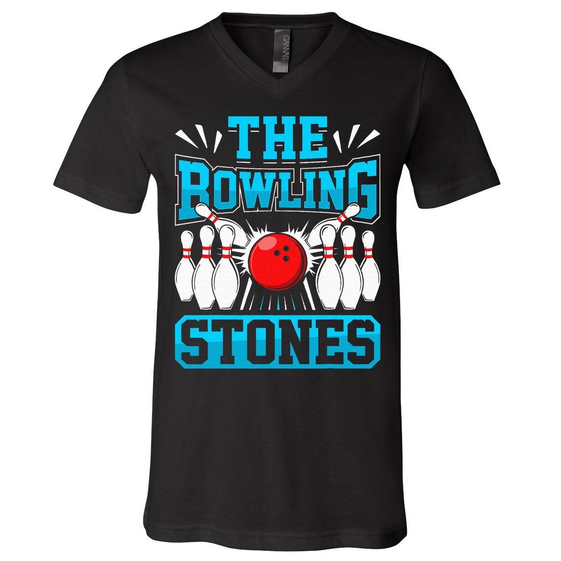 Bowling The Bowling Stones V-Neck T-Shirt