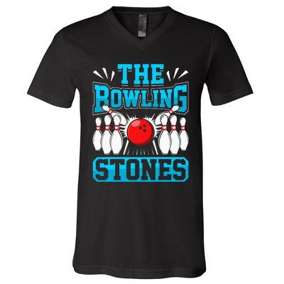 Bowling The Bowling Stones V-Neck T-Shirt