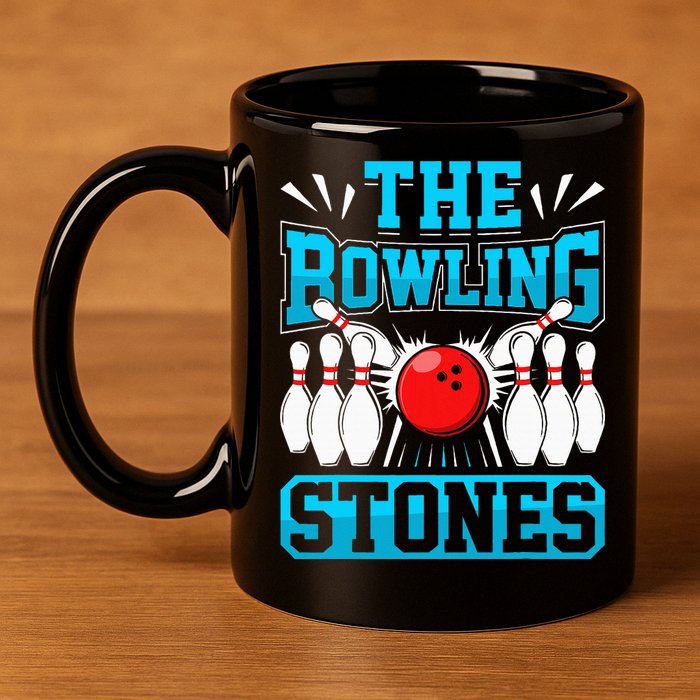 Bowling The Bowling Stones 11oz C Handle Ceramic Mug