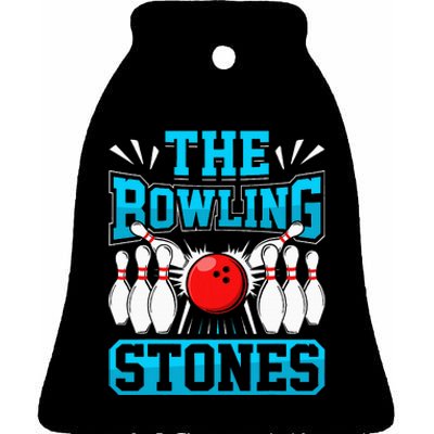 Bowling The Bowling Stones Ceramic Bell Ornament