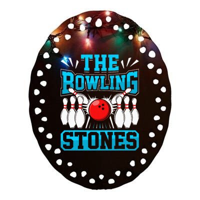 Bowling The Bowling Stones Ceramic Oval Ornament