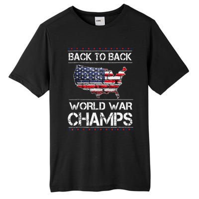 Back To Back Undefeated World War Champs 4th Of July Tall Fusion ChromaSoft Performance T-Shirt