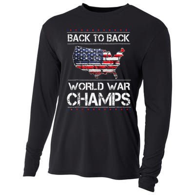 Back To Back Undefeated World War Champs 4th Of July Cooling Performance Long Sleeve Crew