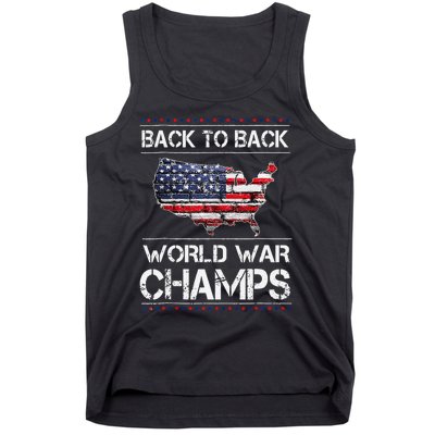 Back To Back Undefeated World War Champs 4th Of July Tank Top