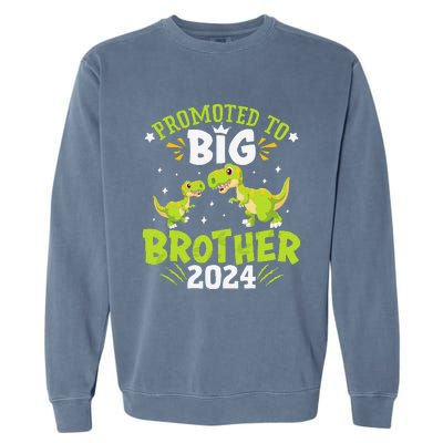 Boypromoted To Big Brother 2024 Dinosaur Trex Garment-Dyed Sweatshirt