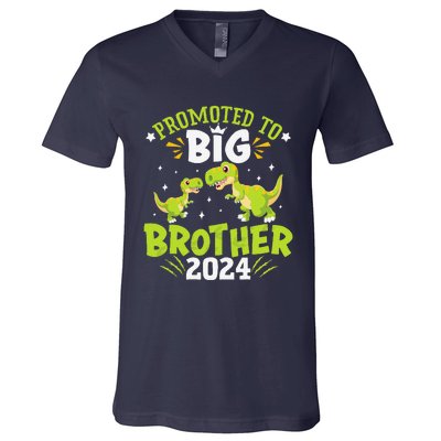 Boypromoted To Big Brother 2024 Dinosaur Trex V-Neck T-Shirt