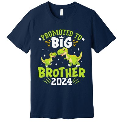 Boypromoted To Big Brother 2024 Dinosaur Trex Premium T-Shirt