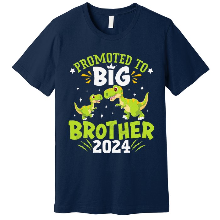 Boypromoted To Big Brother 2024 Dinosaur Trex Premium T-Shirt