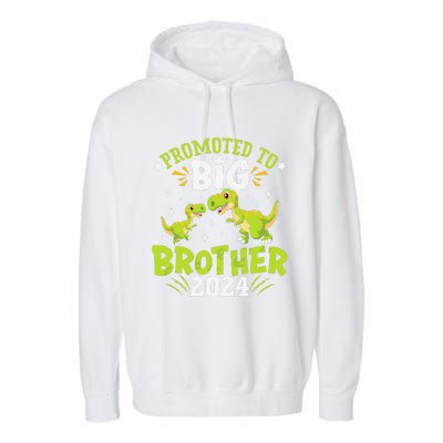 Boypromoted To Big Brother 2024 Dinosaur Trex Garment-Dyed Fleece Hoodie