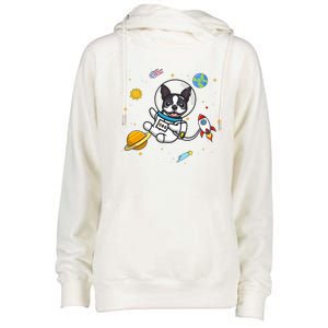 Boston Terrier Womens Funnel Neck Pullover Hood