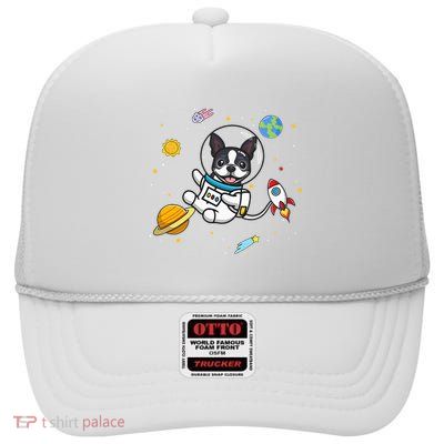 Boston Terrier High Crown Mesh Back Trucker Hat
