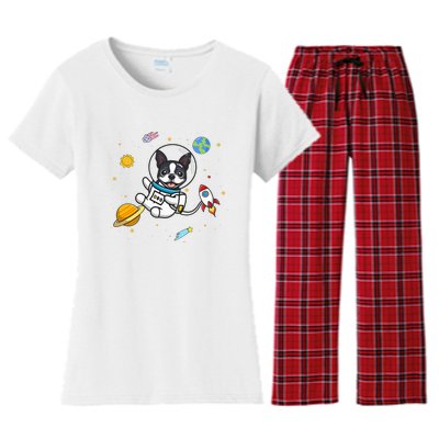 Boston Terrier Women's Flannel Pajama Set