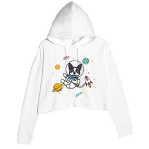 Boston Terrier Crop Fleece Hoodie