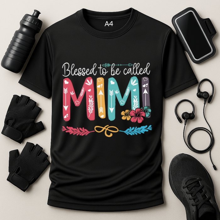 Blessed To Be Called Mimi Funny Grandma Performance Shirt