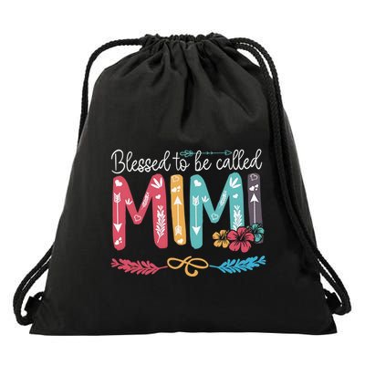 Blessed To Be Called Mimi Funny Grandma Drawstring Bag