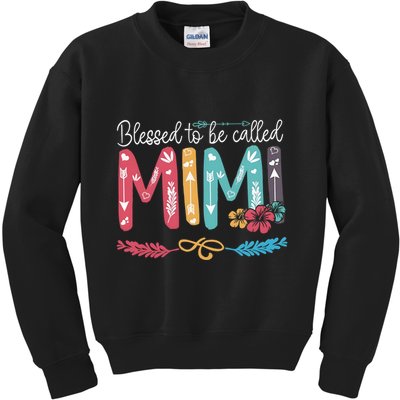 Blessed To Be Called Mimi Funny Grandma Kids Sweatshirt