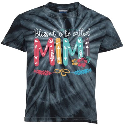 Blessed To Be Called Mimi Funny Grandma Kids Tie-Dye T-Shirt