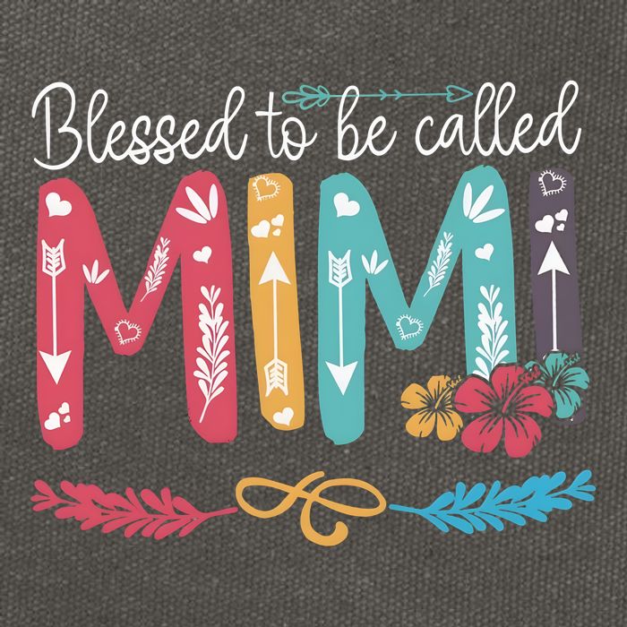 Blessed To Be Called Mimi Funny Grandma Cotton Canvas Backpack