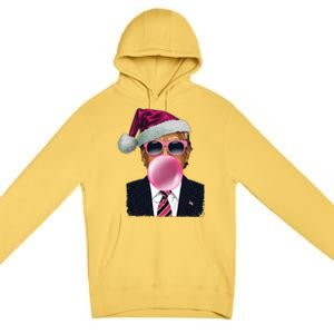 Bubblegum Trump Blowing Christmas Trump Premium Pullover Hoodie