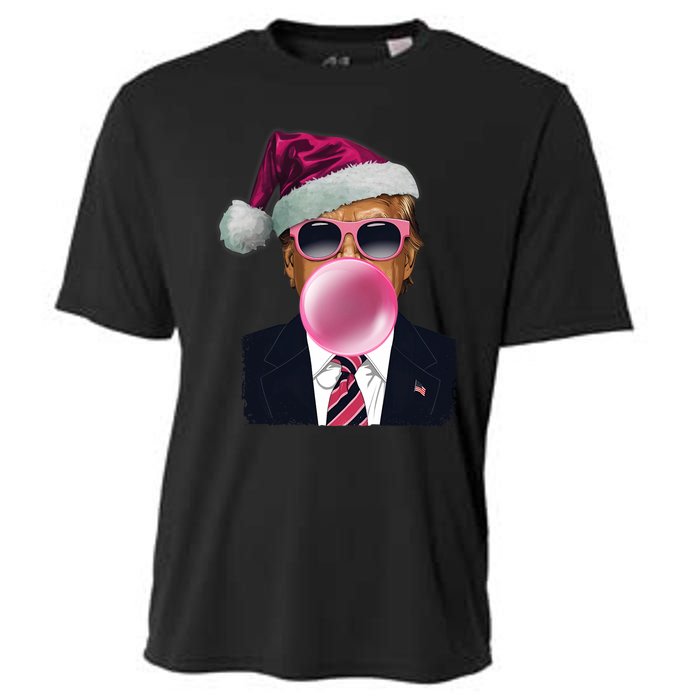 Bubblegum Trump Blowing Christmas Trump Cooling Performance Crew T-Shirt