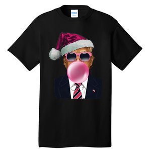 Bubblegum Trump Blowing Christmas Trump Tall T-Shirt