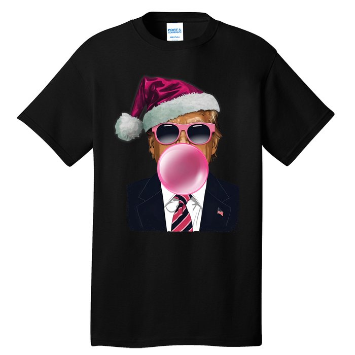 Bubblegum Trump Blowing Christmas Trump Tall T-Shirt