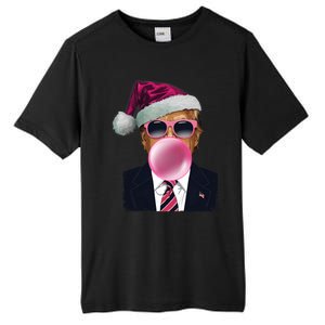 Bubblegum Trump Blowing Christmas Trump Tall Fusion ChromaSoft Performance T-Shirt